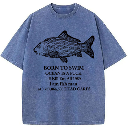 Tokyocanvas Born To Swim Washed T-Shirt