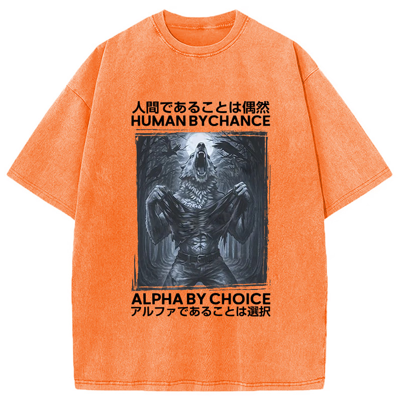 Tokyocanvas Howling Wolf Washed T-Shirt