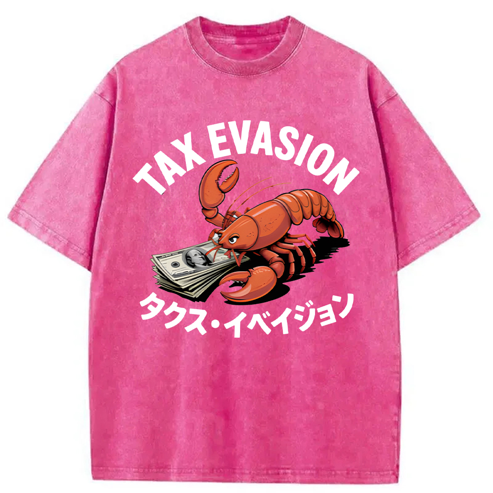 Tokyocanvas Tux Evasion Funny Washed T-Shirt