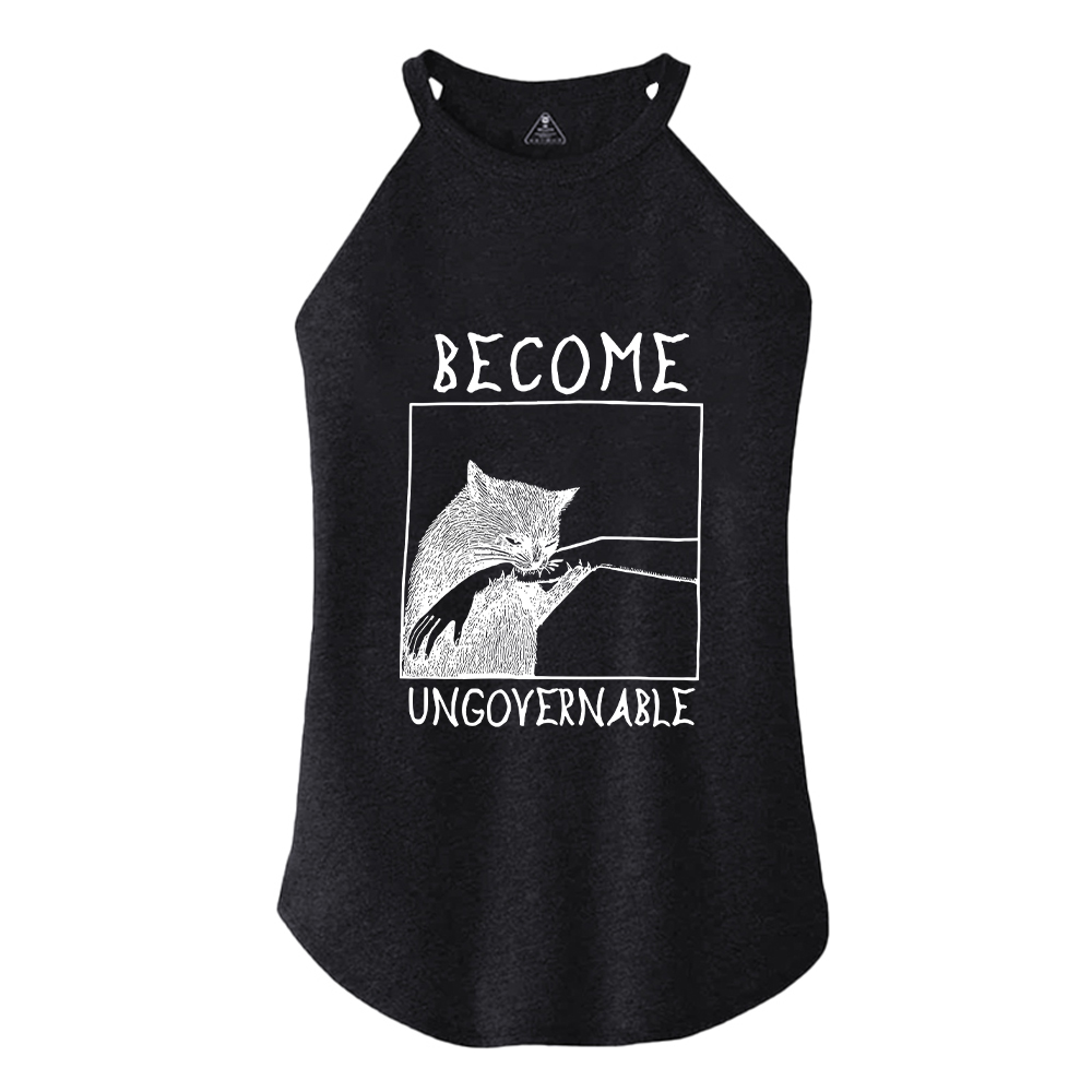 Tokyocanvas Cat Biting Arm Cotton Tank