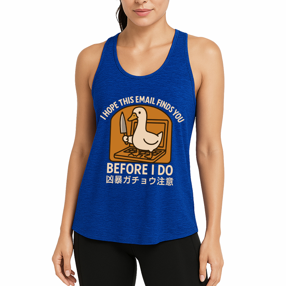 Tokyocanvas Goose With A Knife Fitness Tank