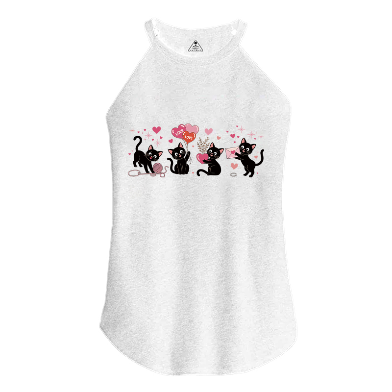 Tokyocanvas Valentine Cat Cotton Tank