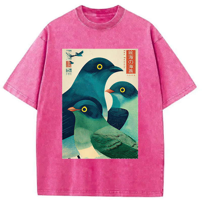 Tokyocanvas Petrels Of The Painted Sea Washed T-Shirt
