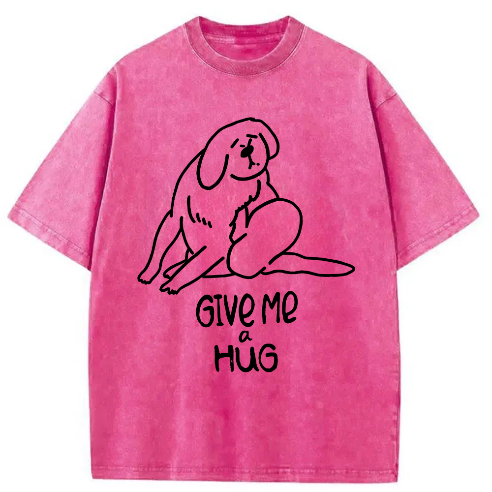 Tokyocanvas Dog Scratching Washed T-Shirt