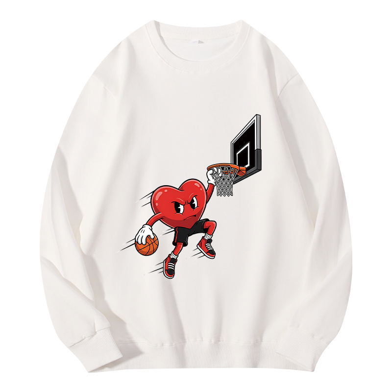 Tokyocanvas Basketball Heart Dunk Valentine Classic Sweatshirt