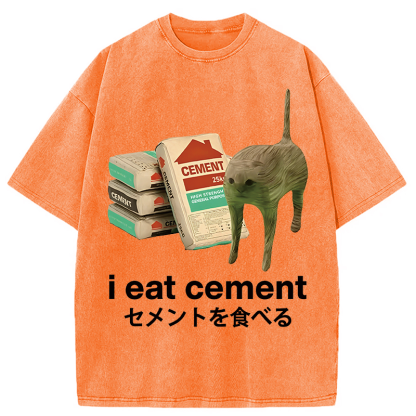 Tokyocanvas I Eat Cement Washed T-Shirt