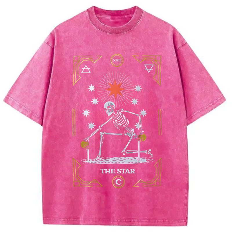 Tokyocanvas Cloak Tarot Star Washed T-Shirt