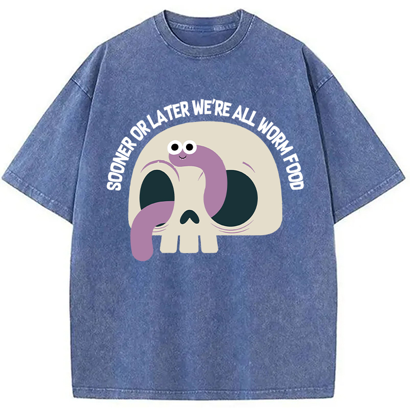Tokyocanvas Sooner or Later We're All Worm Food Washed T-Shirt
