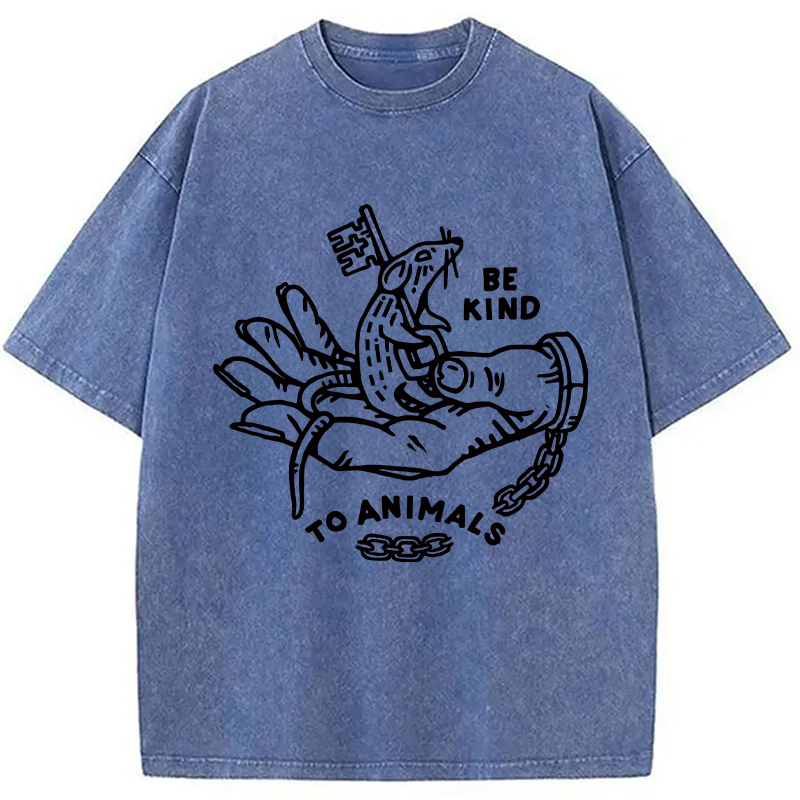 Tokyocanvas Be Kind To Animals Washed T-Shirt