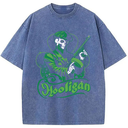 Tokyocanvas Hooligan Green Skeleton Washed T-Shirt