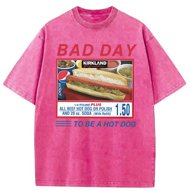 Tokyocanvas Bad Day To Be A Hot Dog Washed T-Shirt