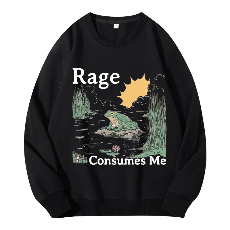 Tokyocanvas Rage Consumes Me Frog Pond Classic Sweatshirt