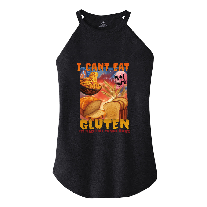 Tokyocanvas I Can't Eat Gluten Funny Meme Cotton Tank