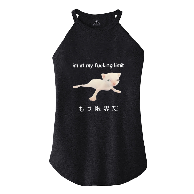 Tokyocanvas Cat Reaching Its Limit Cotton Tank