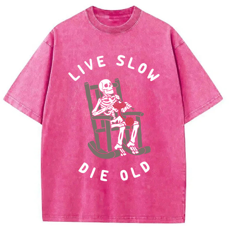 Tokyocanvas Live Slow Die Old Washed T-Shirt