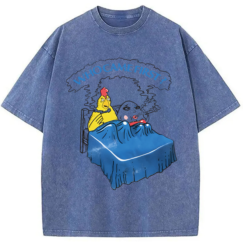 Tokyocanvas Who Came First Washed T-Shirt