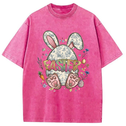 Tokyocanvas Easter Bunny Egg Washed T-Shirt