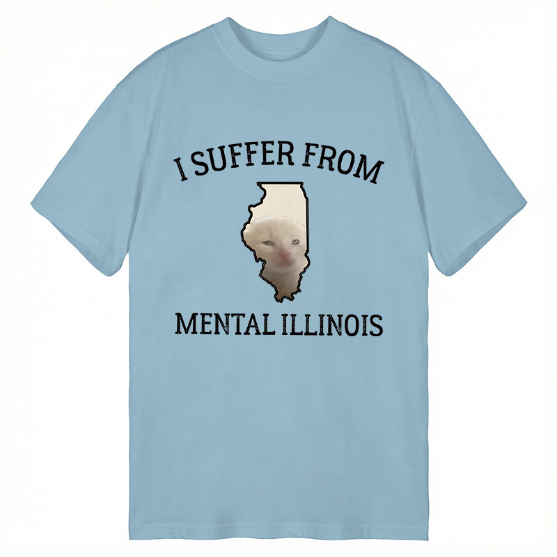 Tokyocanvas Mental Illinois Depressed Cat Classic T-Shirt