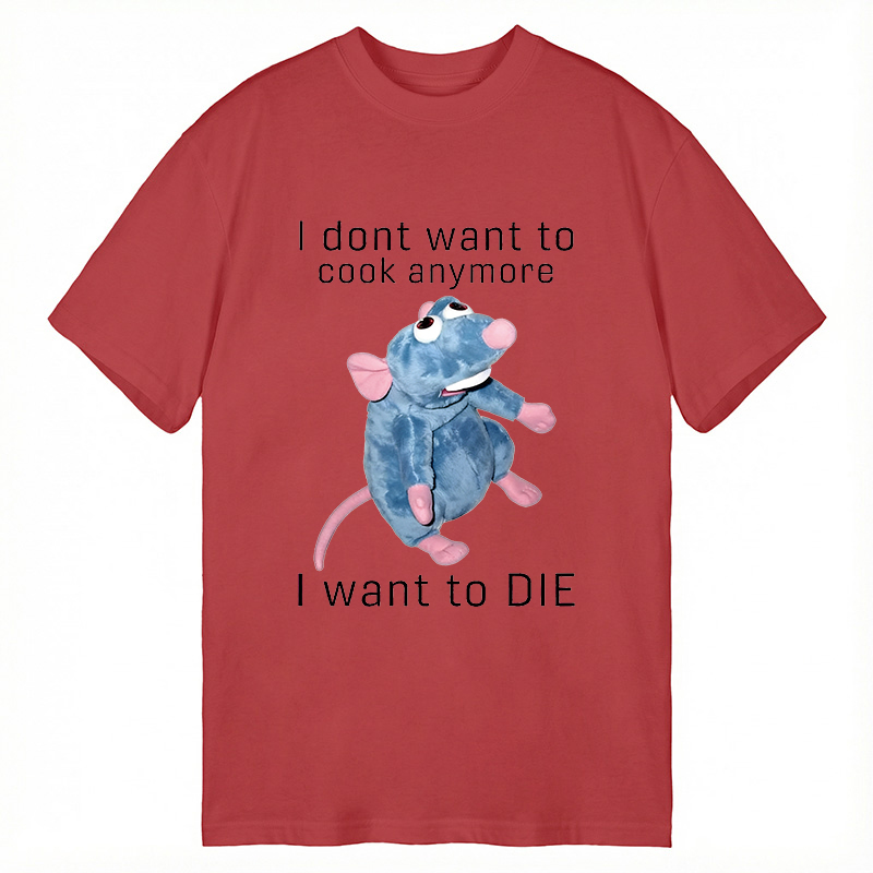 Tokyocanvas I Don't Want To Cook Anymore I Want To Die Rat Classic T-Shirt