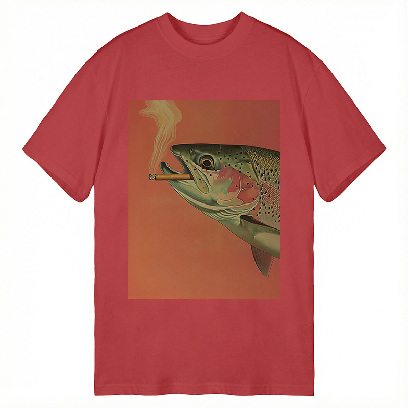 Tokyocanvas Trout Smoking A Cigarette Classic T-Shirt