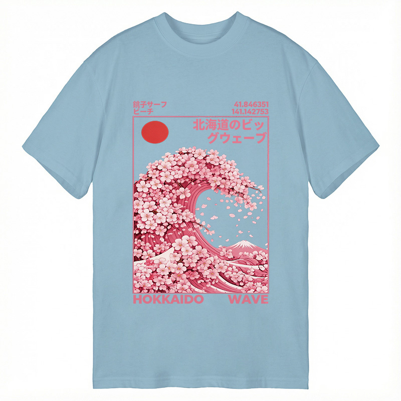 Tokyocanvas Hokkaido Wave Sakura Classic T-Shirt