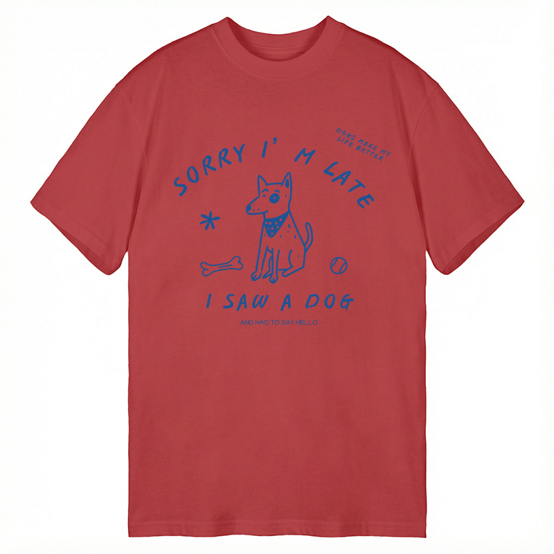 Tokyocanvas Sorry I'm Late I Saw A Dog Classic T-Shirt