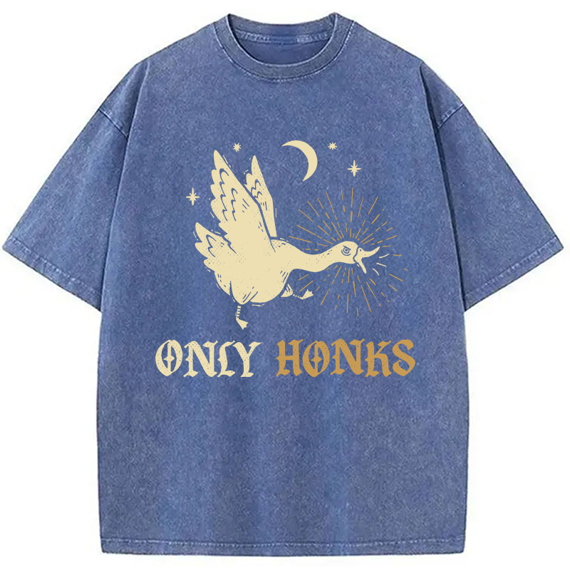 Tokyocanvas Only Honks Goose Washed T-Shirt