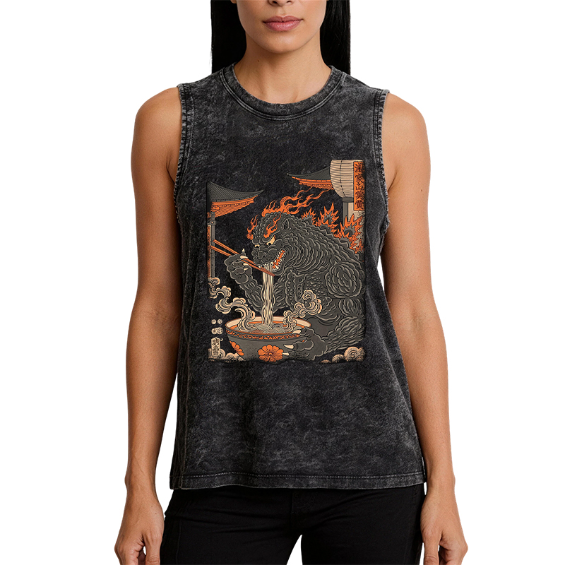 Tokyocanvas Vintage Monster Ramen Washed Tank