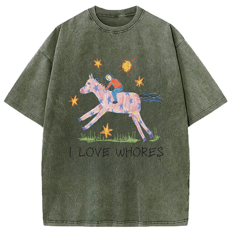 Tokyocanvas I Love Whores Washed T-Shirt