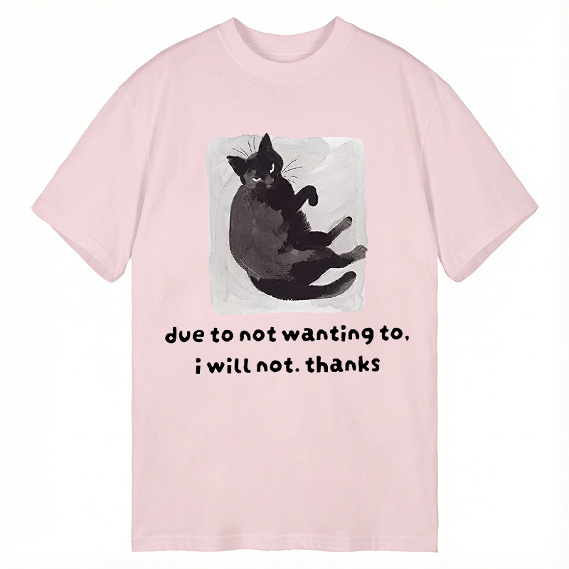 Tokyocanvas Cat Says No Thanks Funny Classic T-Shirt