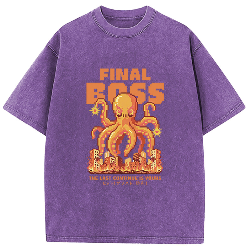Tokyocanvas Final Boss Game Washed T-Shirt