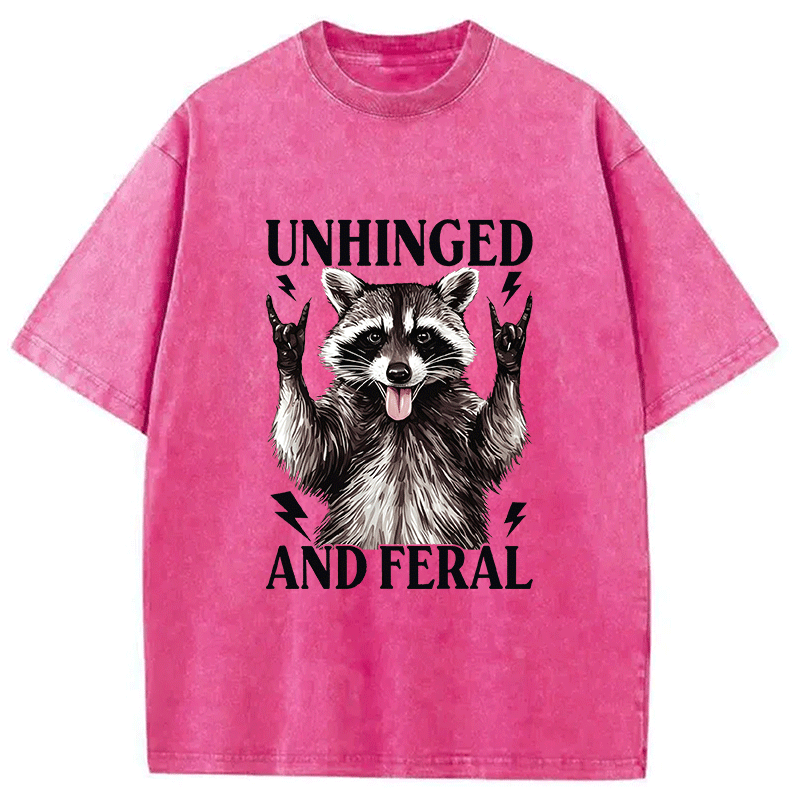 Tokyocanvas Unhinged and Feral Racoon Washed T-Shirt