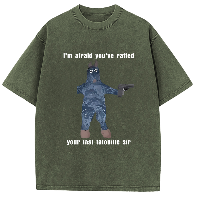 Tokyocanvas I'm Afraid You've Ratted Your Last Tatouille Sir Washed T-Shirt