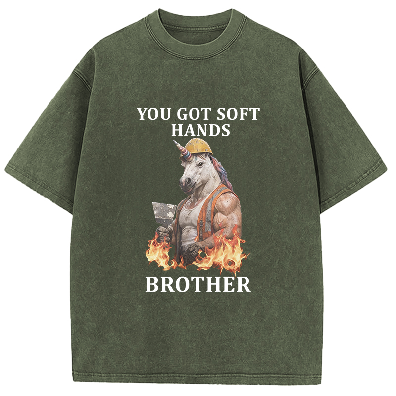 Tokyocanvas You Got Soft Hands Brother Washed T-Shirt