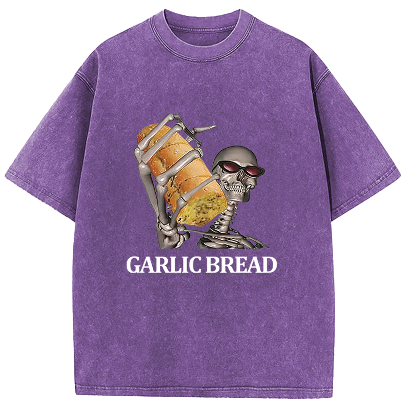 Tokyocanvas Garlic Bread Skeleton Washed T-Shirt