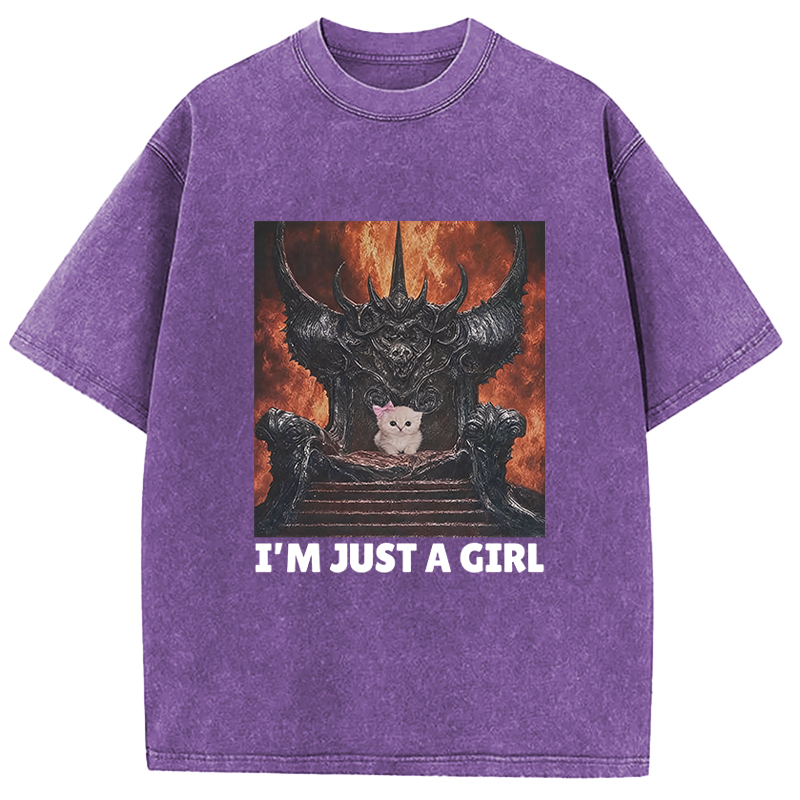 Tokyocanvas I'm Just A Girl Washed T-Shirt