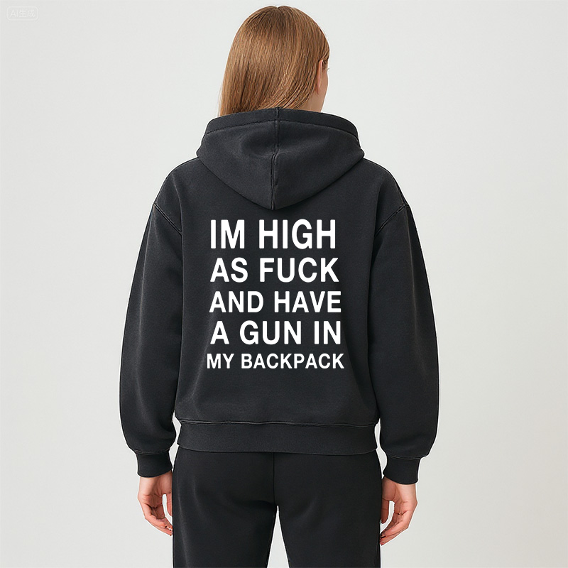 Tokyocanvas Im High Washed Zip Hoodie