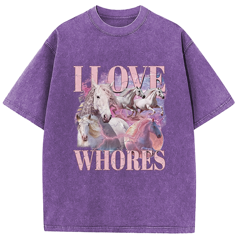 Tokyocanvas I Love Whores Vintage Washed T-Shirt