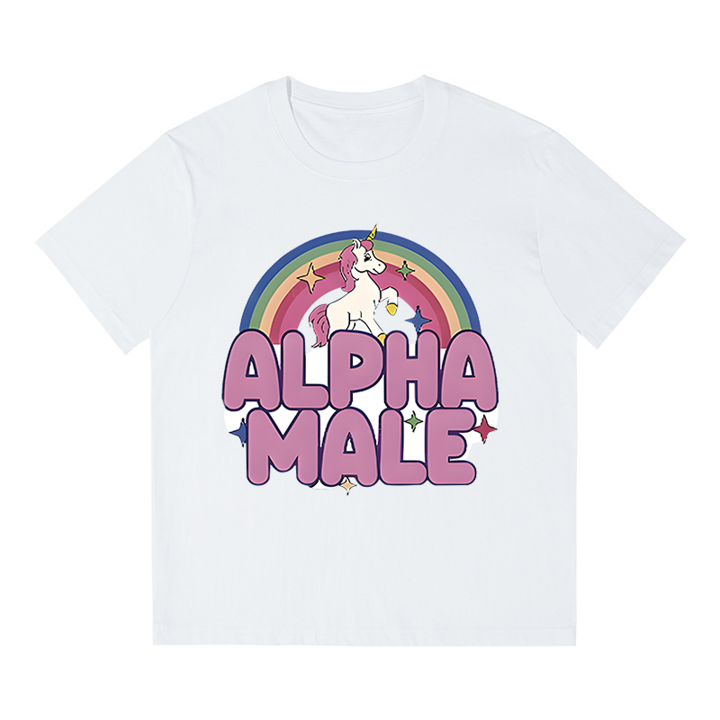 Tokyocanvas Rainbow Unicorn Alpha Male Boxy T-shirt