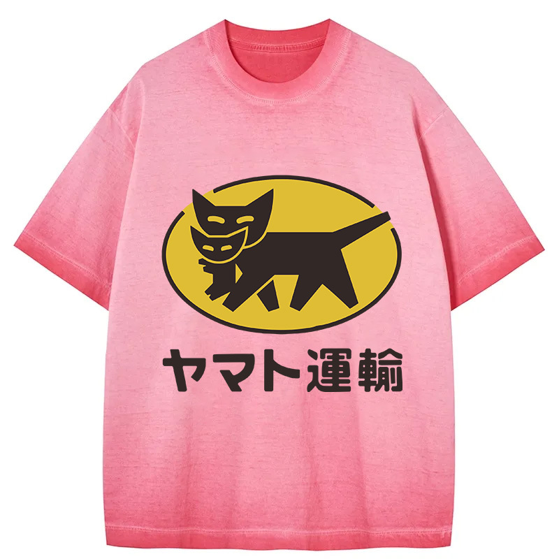 Tokyocanvas Yamato transport Logo Gradient Washed T-Shirt