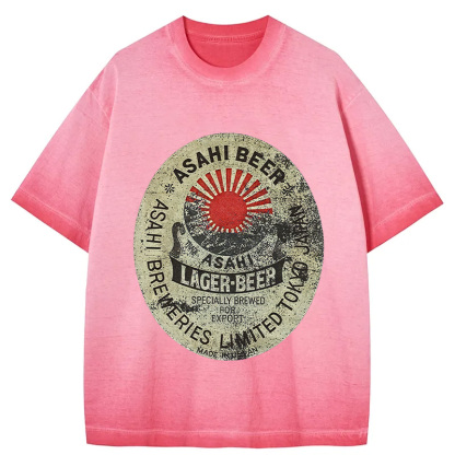Tokyocanvas ASAHI BEER Japanese Gradient Washed T-Shirt