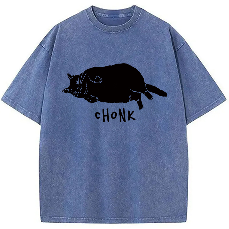 Tokyocanvas Chonk Cat Washed T-Shirt
