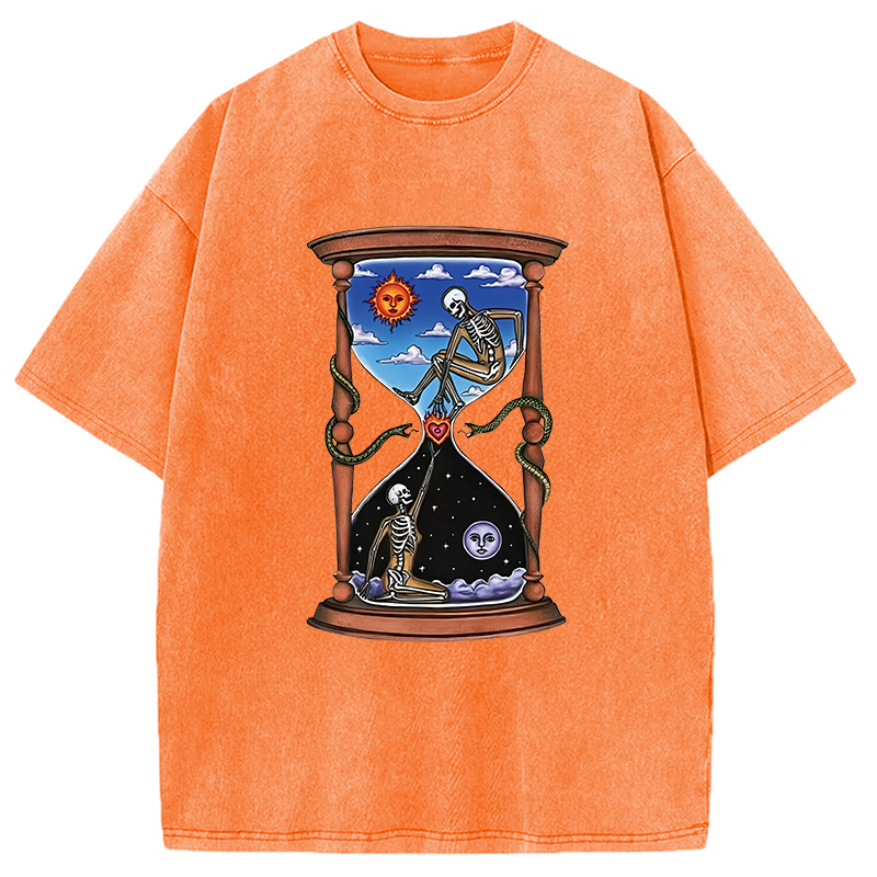Tokyocanvas Love Fire Hourglass Washed T-Shirt
