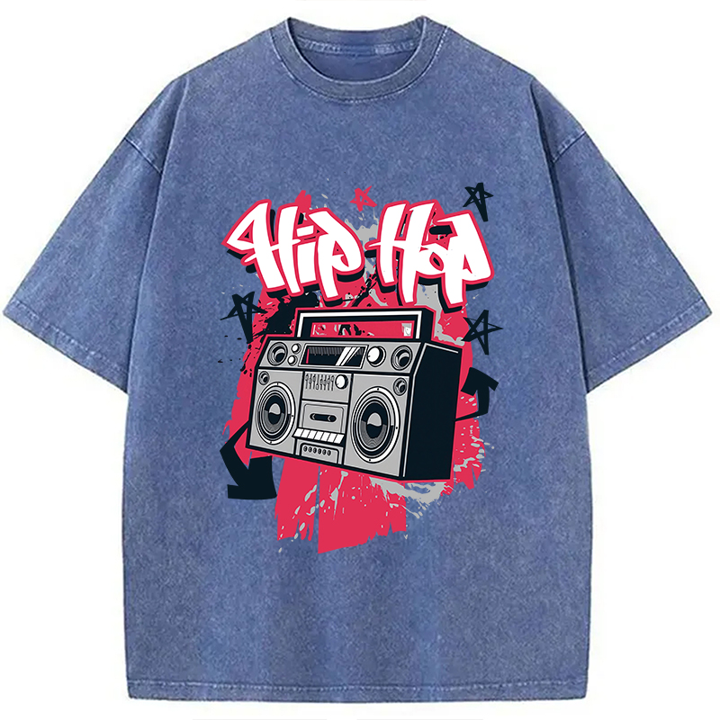 Tokyocanvas Hip Hop Style Washed T-Shirt