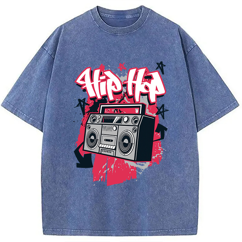 Tokyocanvas Hip Hop Style Washed T-Shirt