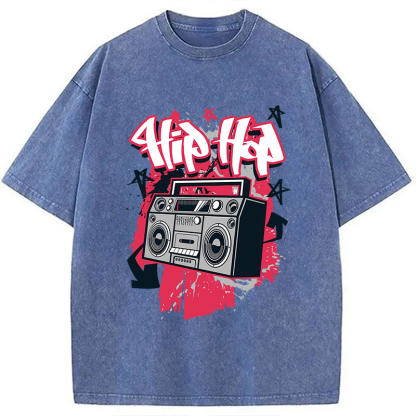 Tokyocanvas Hip Hop Style Washed T-Shirt