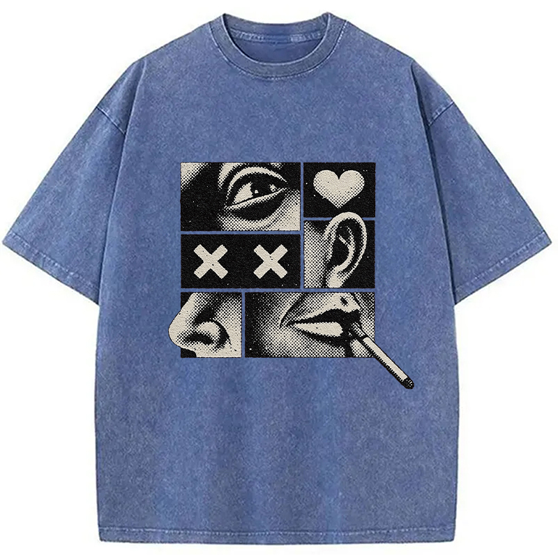 Tokyocanvas Disassembled Smoking Washed T-Shirt