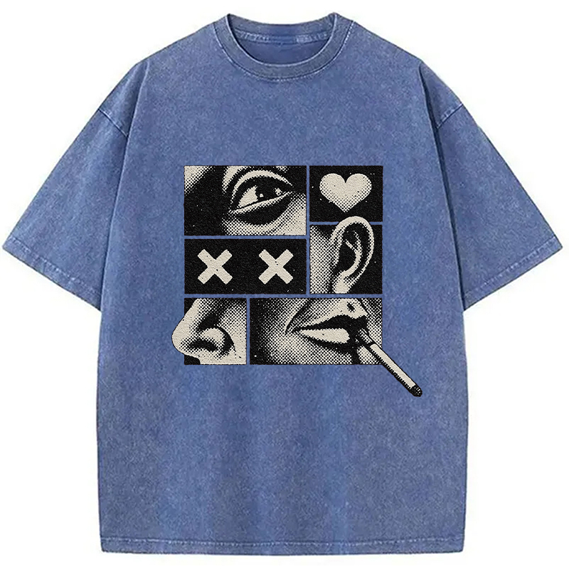Tokyocanvas Disassembled Smoking Washed T-Shirt