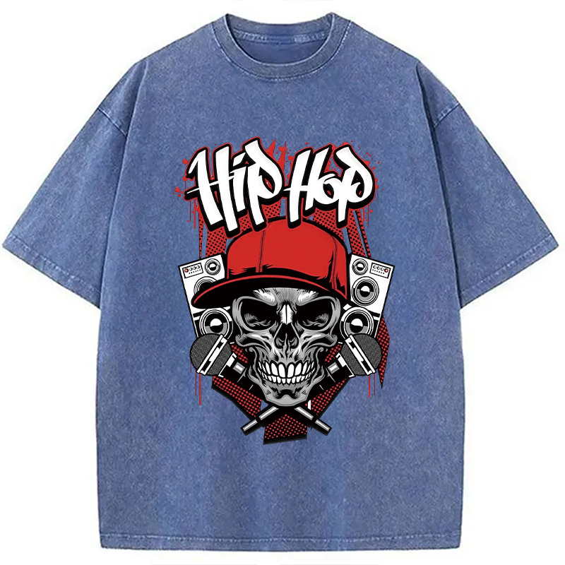Tokyocanvas Skull Hip Hop Washed T-Shirt