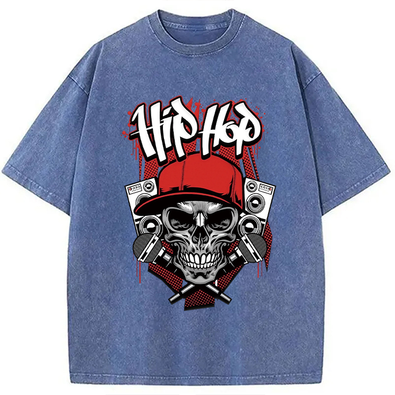 Tokyocanvas Skull Hip Hop Washed T-Shirt